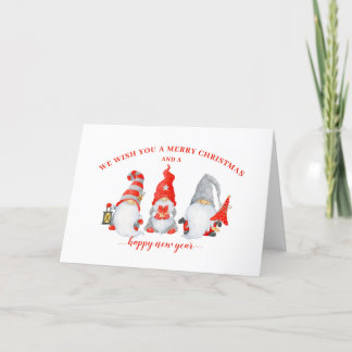 Cartes Pour Fêtes Annuelles Gnomes mignons Noël personnalisé