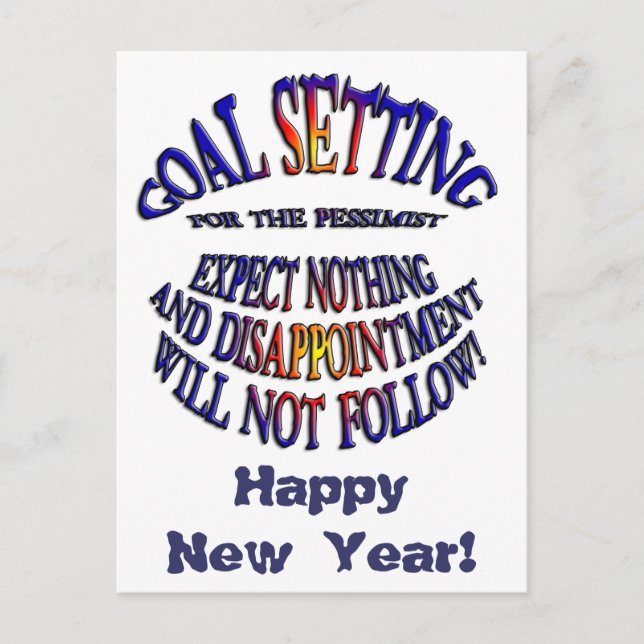 Cartes Pour Fêtes Annuelles Goal: Expect Nothing (Devant)