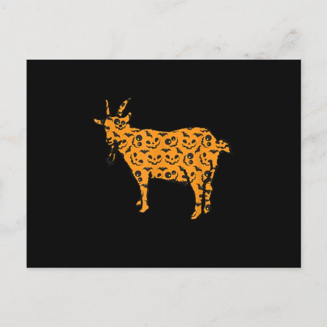 Cartes Pour Fêtes Annuelles Goat Easy Halloween (Devant)