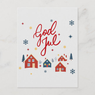 Cartes Pour Fêtes Annuelles God Jul — Merry Christmas from the North!