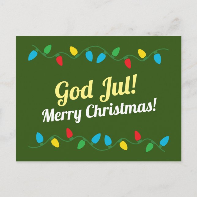 Cartes Pour Fêtes Annuelles God Jul Vykort (Devant)