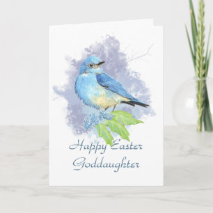 Cartes Pour Fêtes Annuelles Godgirl de Pâques Bluebird
