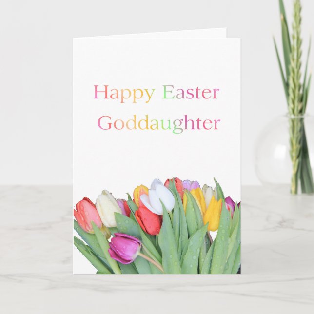 Cartes Pour Fêtes Annuelles Godgirl Happy Pâques (Devant)