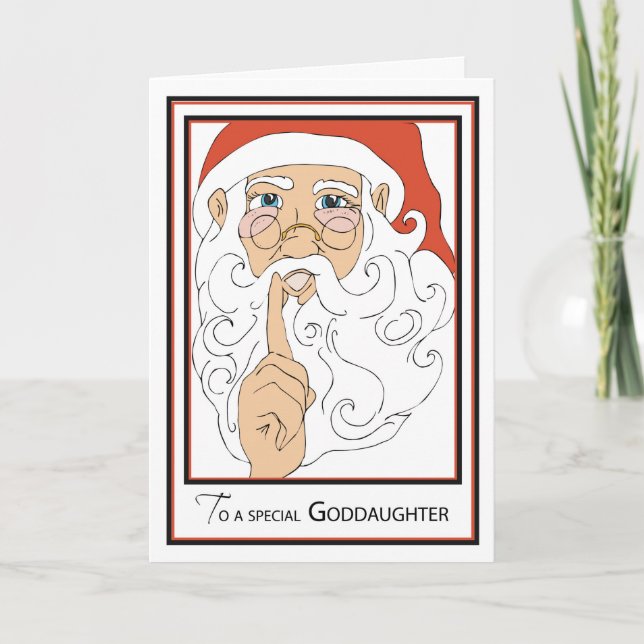 Cartes Pour Fêtes Annuelles Godgirl Jolly Old St Nick (Devant)