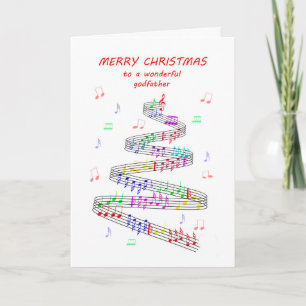 Cartes Pour Fêtes Annuelles Gofather Sheet Musique Noël