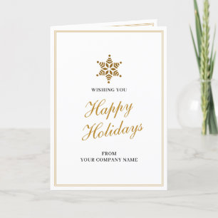Cartes Pour Fêtes Annuelles Gold Business Clients de Noël Employés clients