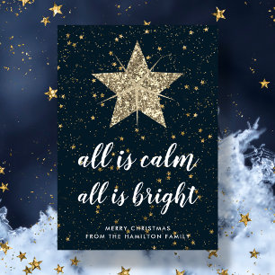 Cartes Pour Fêtes Annuelles Gold Christmas Star Tout est une famille brillan