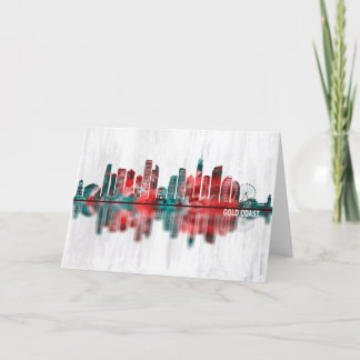 Cartes Pour Fêtes Annuelles Gold Coast Australia Skyline