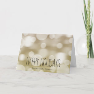 Cartes Pour Fêtes Annuelles Gold Dream Bokeh