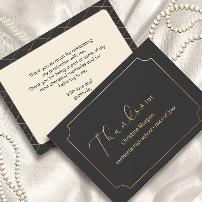 Cartes Pour Fêtes Annuelles Gold Elegant Ornate Romantic Plat Holiday Card (#graduationthankyoucard #vintage #handlettered #script #blackandgold )