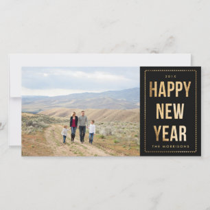 Cartes Pour Fêtes Annuelles Gold Happy New Year Faux Parties scintillant sur B