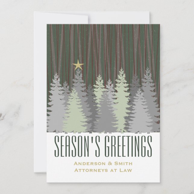 Cartes Pour Fêtes Annuelles Gold Star Business Holiday (Devant)