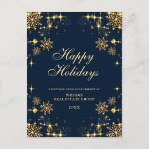 Cartes Pour Fêtes Annuelles Golden Blue Christmas Ornament Salutation d'entrep