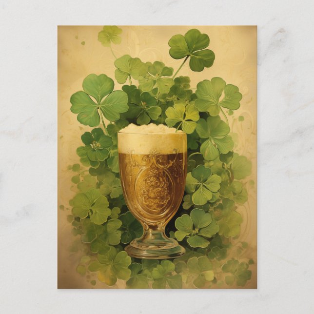 Cartes Pour Fêtes Annuelles Golden Brew Bliss St. Patrick’s Day (Devant)
