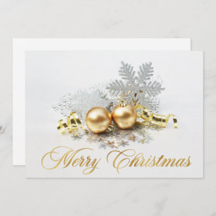 Cartes Pour Fêtes Annuelles Golden Christmas Balls Ornament Salutation d'entre