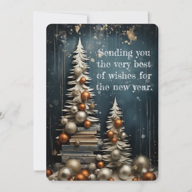 Cartes Pour Fêtes Annuelles Golden Elegance Nouvel An (Devant)