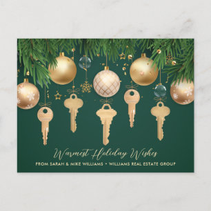 Cartes Pour Fêtes Annuelles Golden Keys Real Estate Christmas Card