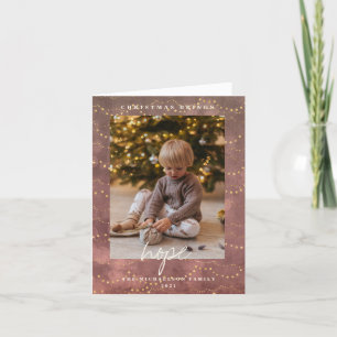 Cartes Pour Fêtes Annuelles Golden Lights Noël Deux photos