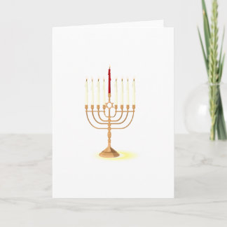 Cartes Pour Fêtes Annuelles Golden Menorah