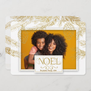 Cartes Pour Fêtes Annuelles Golden Pines Noel Photo botanique