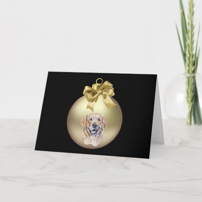 Cartes Pour Fêtes Annuelles Golden Retriever (Devant)