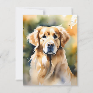 Cartes Pour Fêtes Annuelles Golden Retriever Chien Jour B