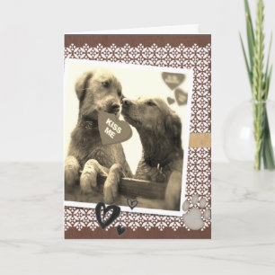 CARTES POUR FÊTES ANNUELLES GOLDEN RETRIEVER CHIEN VALENTINE JE T'AIME
