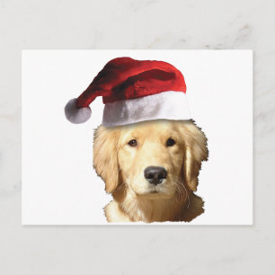 Cartes Pour Fêtes Annuelles Golden Retriever de Noël