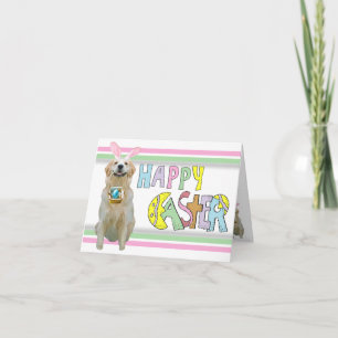 Cartes Pour Fêtes Annuelles Golden retriever de Pâques
