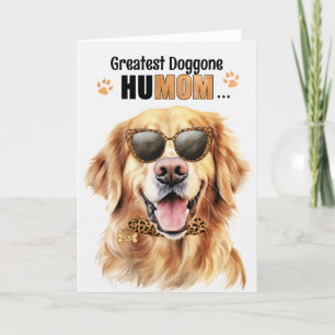Cartes Pour Fêtes Annuelles Golden Retriever Dog Greatest HuMOM Fête des Mères