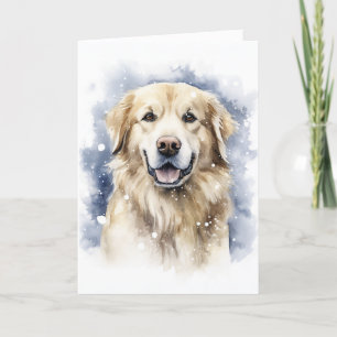 Cartes Pour Fêtes Annuelles Golden Retriever Holiday