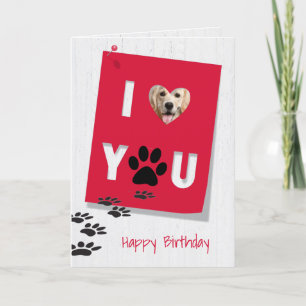 Cartes Pour Fêtes Annuelles Golden Retriever Je t'aime Anniversaire