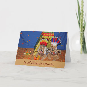 Cartes Pour Fêtes Annuelles Golden Retrievers comme premier Thanksgiving