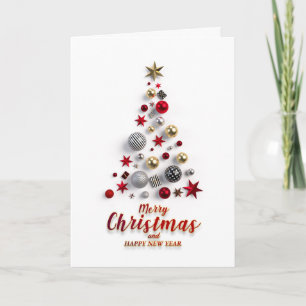 Cartes Pour Fêtes Annuelles Golden Sparkle Christmas Stars Salutation d'entrep