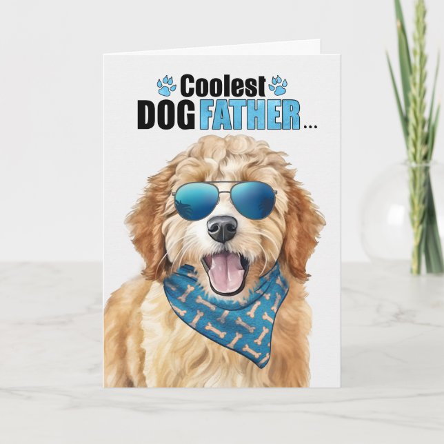 Cartes Pour Fêtes Annuelles Goldendoodle chien froid papa jamais Fête des père (Devant)