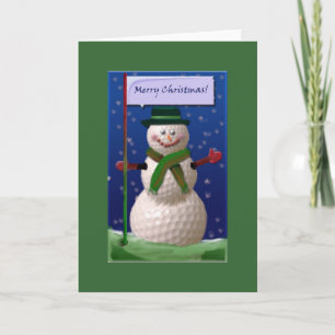 Cartes Pour Fêtes Annuelles Golf Ball Snowman pour Golf Nut