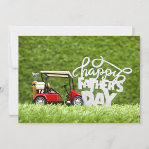 Cartes Pour Fêtes Annuelles Golf Bonne Fête des pères avec voiturette de golf 
