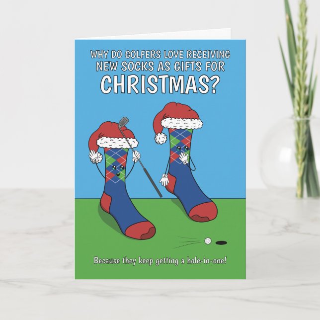 Cartes Pour Fêtes Annuelles Golf Christmas (Devant)