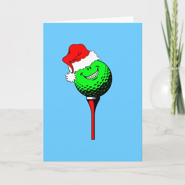Cartes Pour Fêtes Annuelles Golf de Noël (Devant)