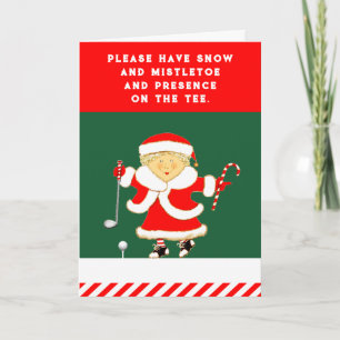 Cartes Pour Fêtes Annuelles Golf de Noël pour dames