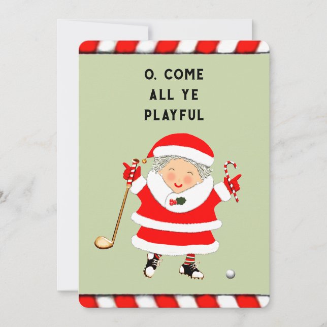 Cartes Pour Fêtes Annuelles Golf drôle (Devant)