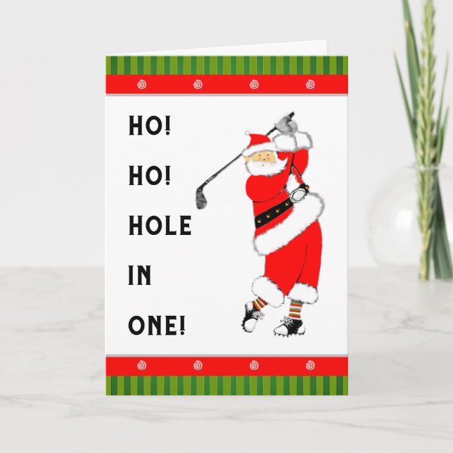 Cartes Pour Fêtes Annuelles Golf drôle (Devant)