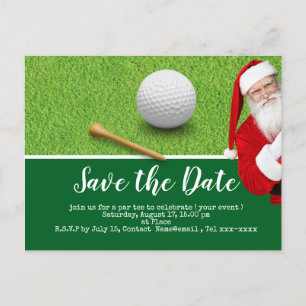 Cartes Pour Fêtes Annuelles Golf économisez la date avec le Père Noël pour Noë