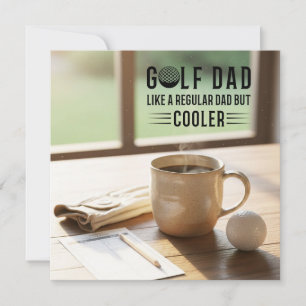Cartes Pour Fêtes Annuelles Golf Fête des Pères Golf papa est plus cool
