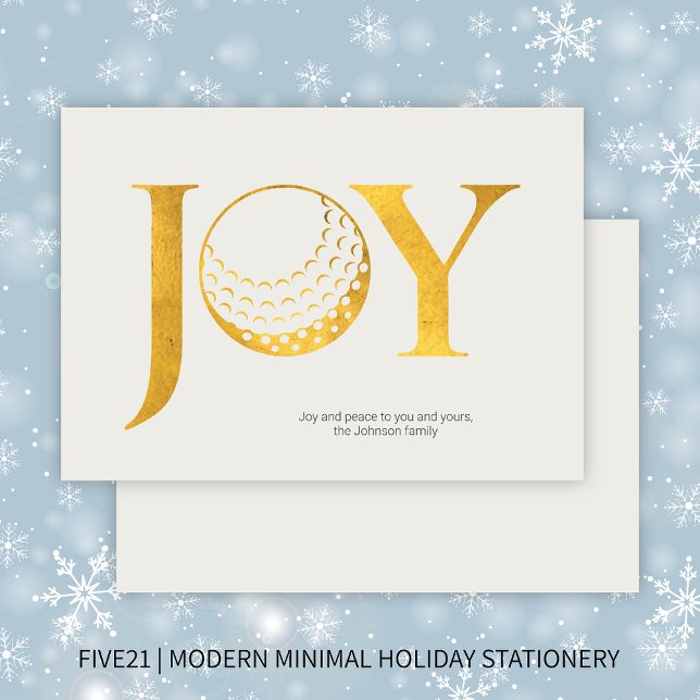 Cartes Pour Fêtes Annuelles Golf Joy & Peace Appartement Christmas (Créateur téléchargé)