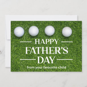 Cartes Pour Fêtes Annuelles Golf Joyeuse Fête des Pères pour golfeur sur gazon