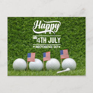Cartes Pour Fêtes Annuelles Golf Joyeux 4 juillet Fête de l'Indépendance