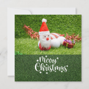 Cartes Pour Fêtes Annuelles Golf Joyeux Noël avec le Père Noël
