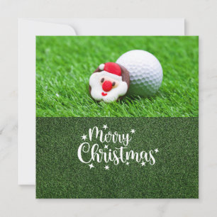 Cartes Pour Fêtes Annuelles Golf Joyeux Noël avec le Père Noël