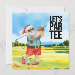 Cartes Pour Fêtes Annuelles Golf Juillet Noël avec Santa Claus Golf